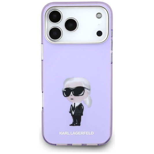 MagSafe hoesje voor Apple iPhone 17 Pro Max, Karl Lagerfeld, IML Aquarelle Logo Karl, Paars