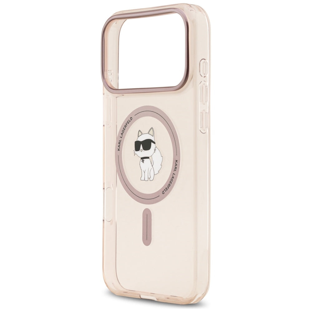 MagSafe hoesje voor Apple iPhone 17 Pro Max, Karl Lagerfeld, IML Choupette, Roze