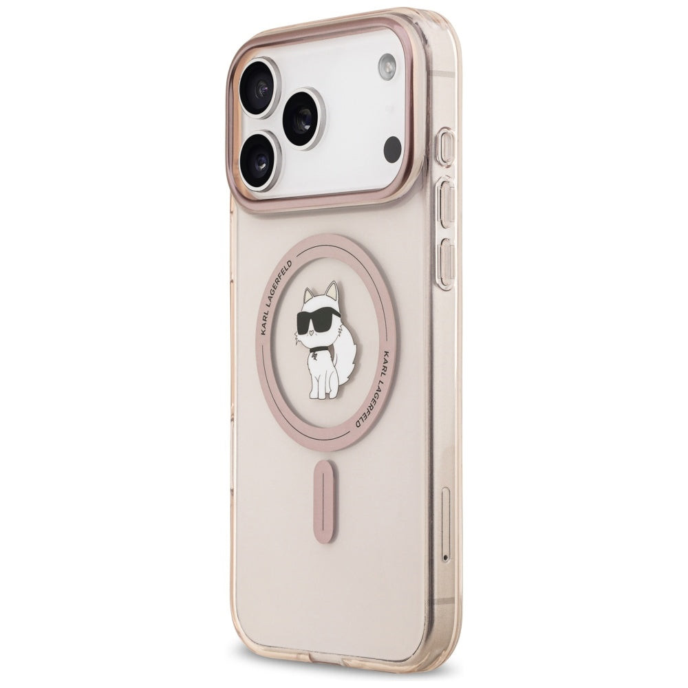 MagSafe hoesje voor Apple iPhone 17 Pro Max, Karl Lagerfeld, IML Choupette, Roze