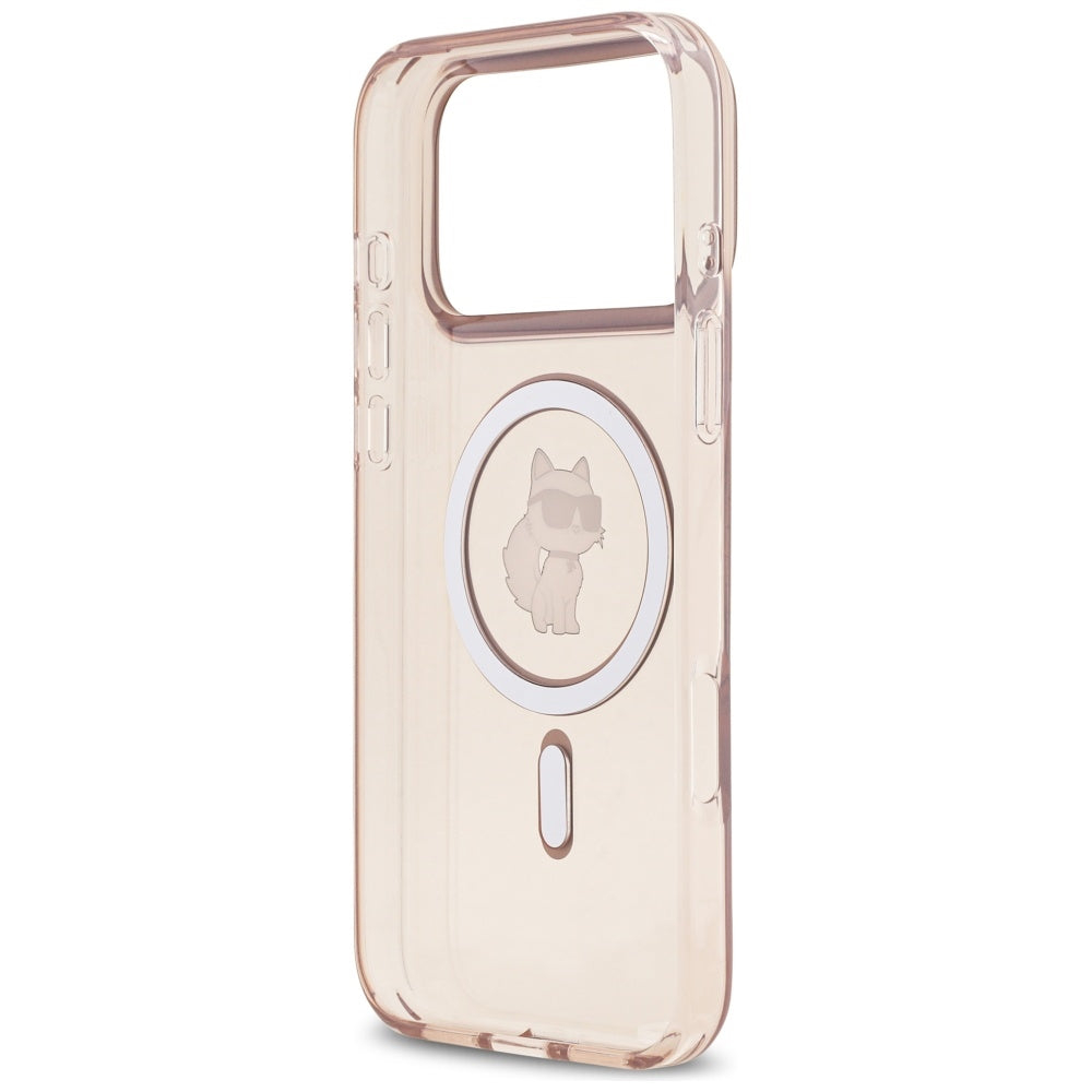 MagSafe hoesje voor Apple iPhone 17 Pro Max, Karl Lagerfeld, IML Choupette, Roze