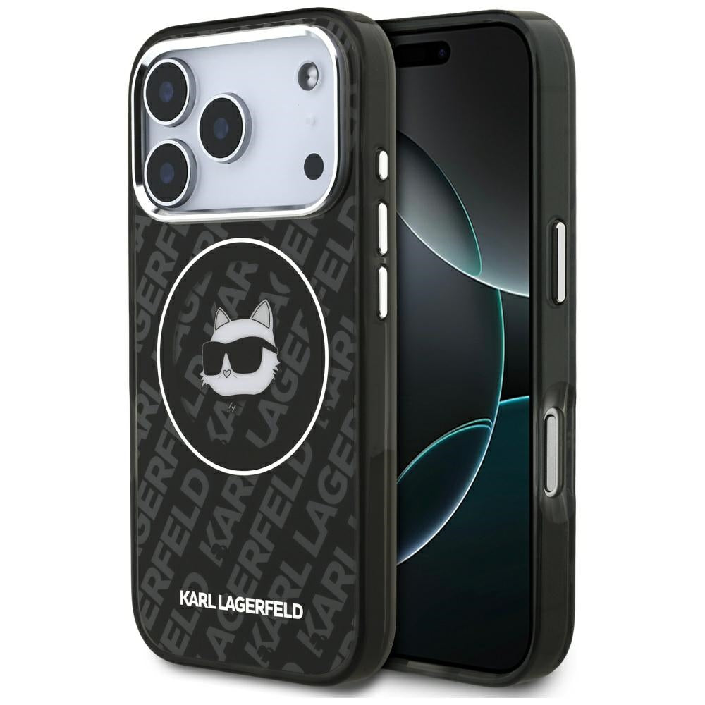 MagSafe hoesje voor Apple iPhone 17 Pro Max, Karl Lagerfeld, IML Choupette's Head, Zwart