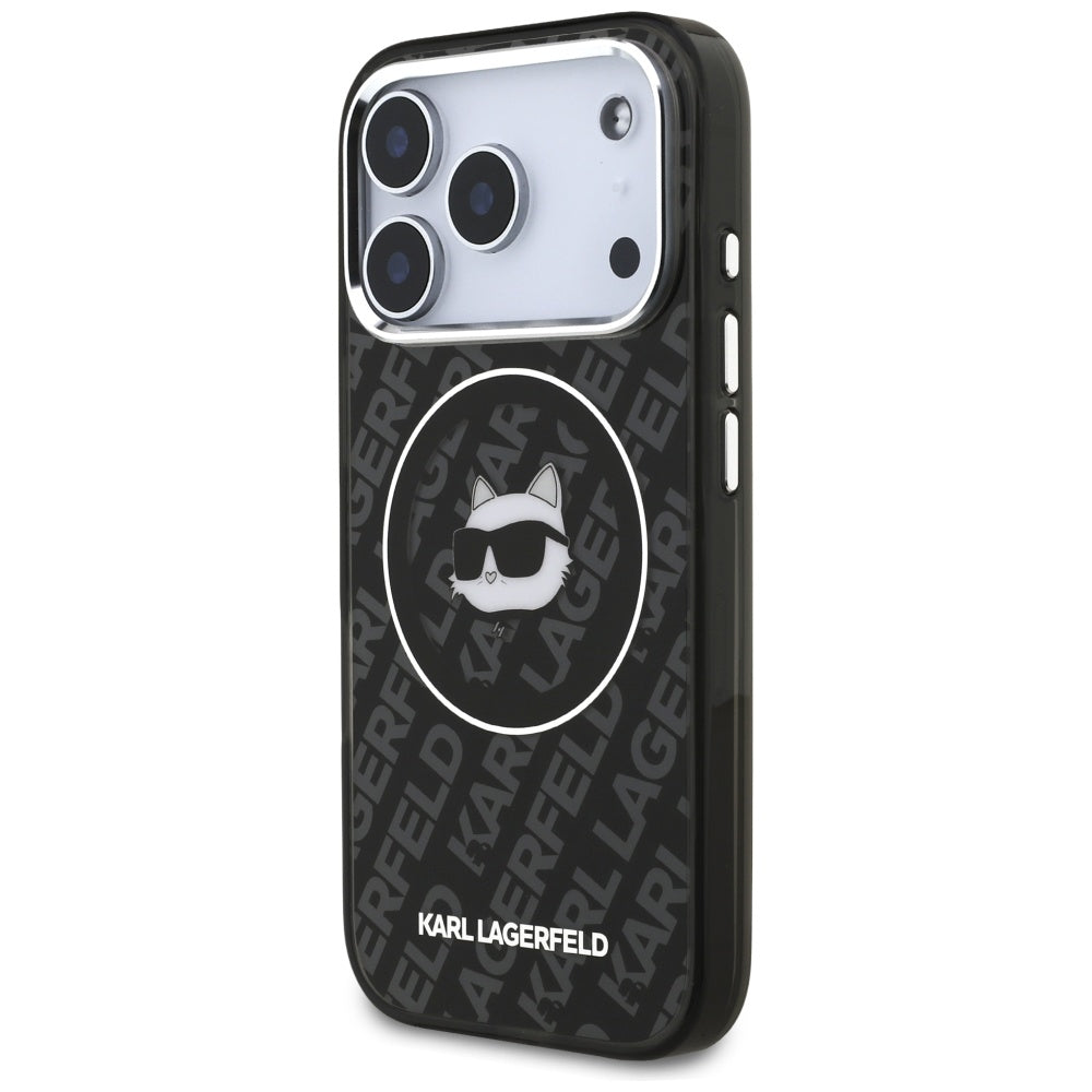 MagSafe hoesje voor Apple iPhone 17 Pro Max, Karl Lagerfeld, IML Choupette's Head, Zwart