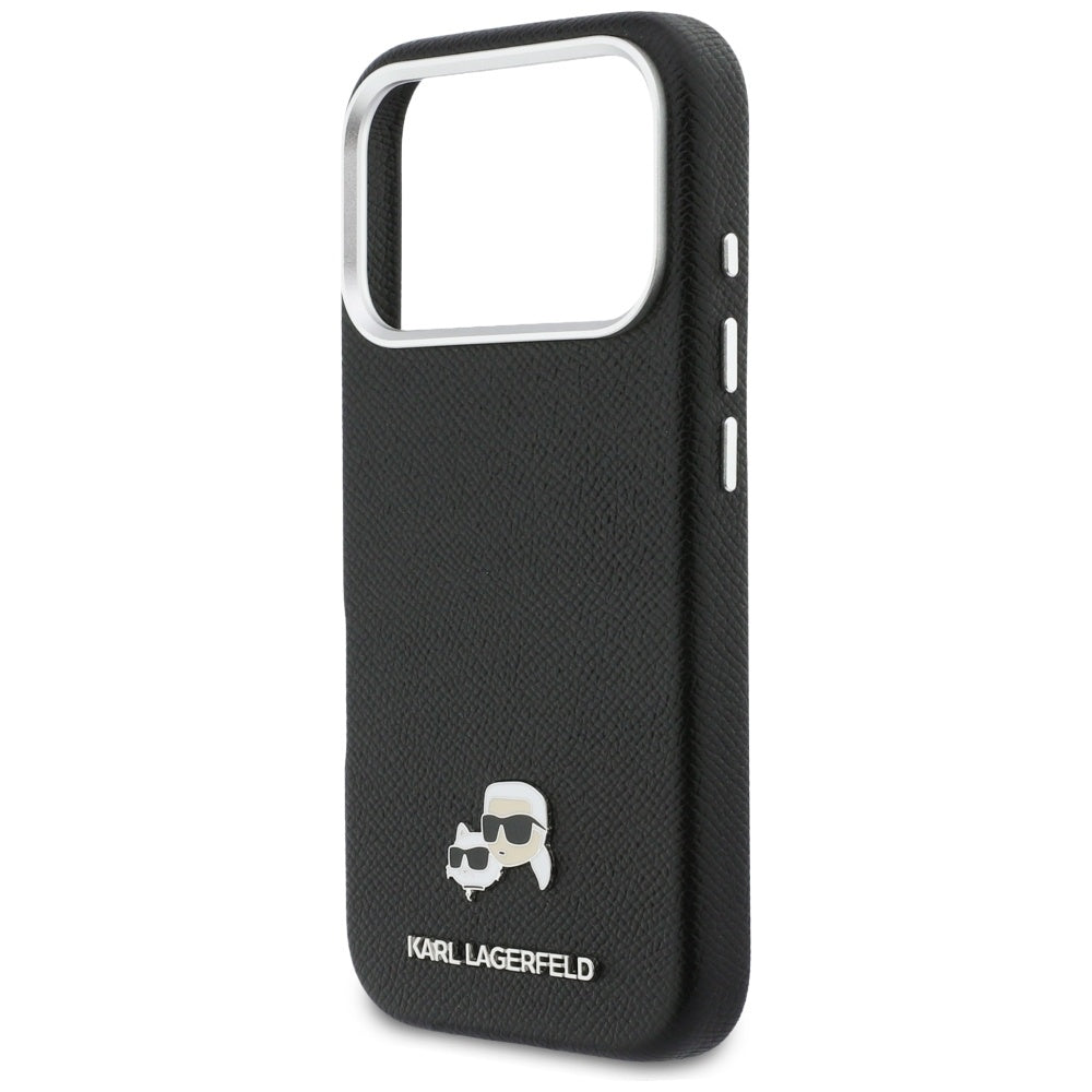 MagSafe hoes voor Apple iPhone 17 Pro Max, Karl Lagerfeld, Karl & Choupette Head's Pin, Zwart