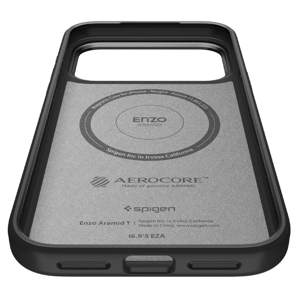 MagSafe hoesje voor Apple iPhone 17 Pro Max, Spigen, Enzo Aramid T, Zwart ACS09906