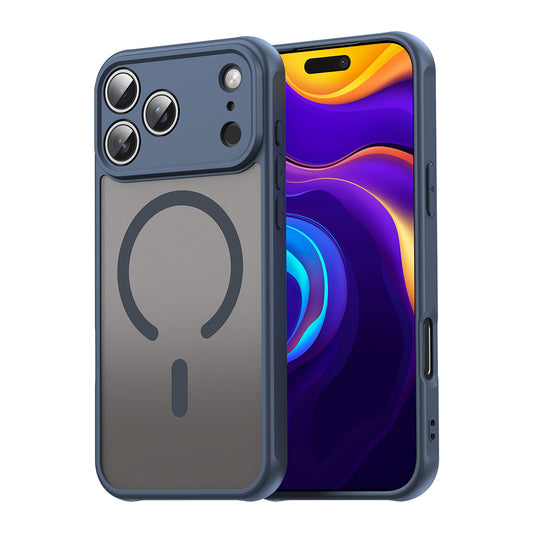 MagSafe hoesje voor Apple iPhone 17 Pro Max, Techsuit, HaloFrost II, Marineblauw