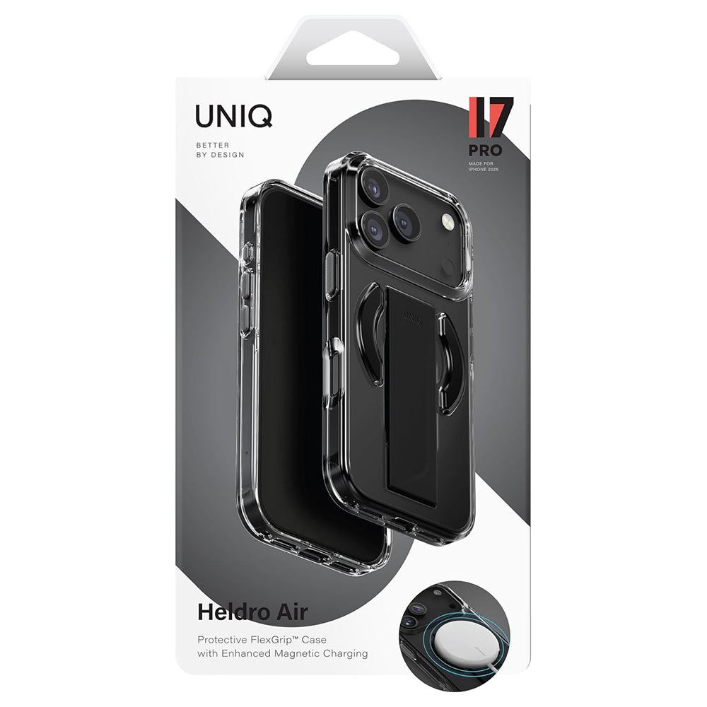 MagSafe hoes voor Apple iPhone 17 Pro Max, UNIQ, Heldro Air MagClick, Zwart