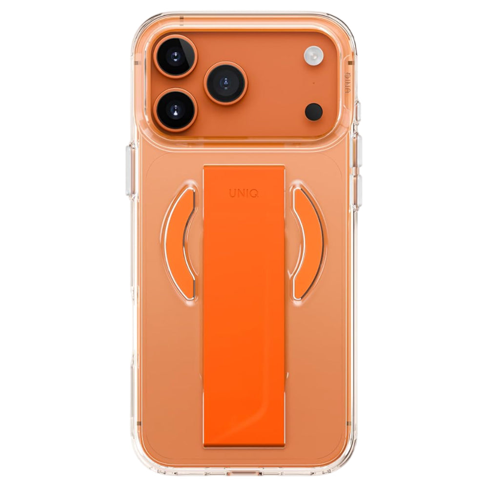 MagSafe Case for Apple iPhone 17 Pro Max, UNIQ, Heldro Air MagClick, Transparent Orange