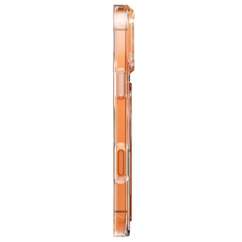MagSafe Case for Apple iPhone 17 Pro Max, UNIQ, Heldro Air MagClick, Transparent Orange