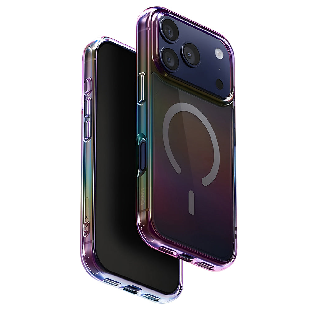 MagSafe hoesje voor Apple iPhone 17 Pro Max, UNIQ, Iridescia MagClick, Aurora