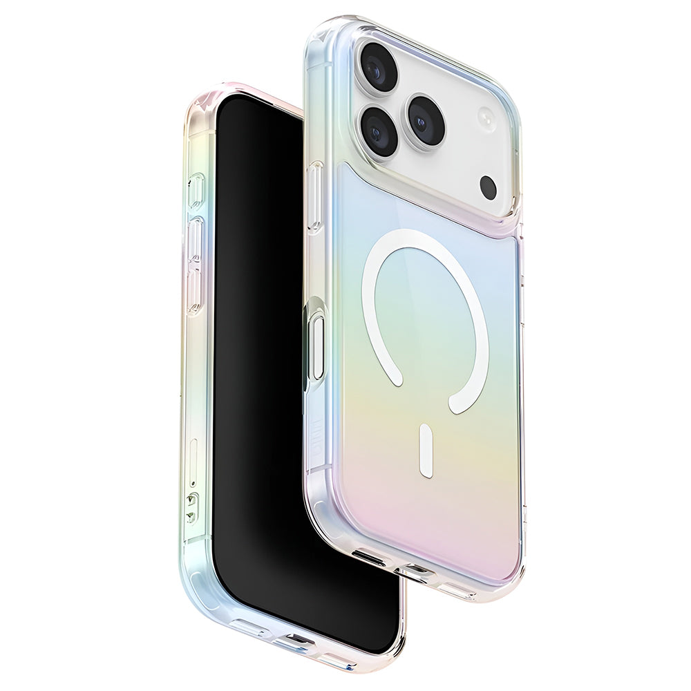 MagSafe hoesje voor Apple iPhone 17 Pro Max, UNIQ, Iridescia MagClick, Meerkleurig