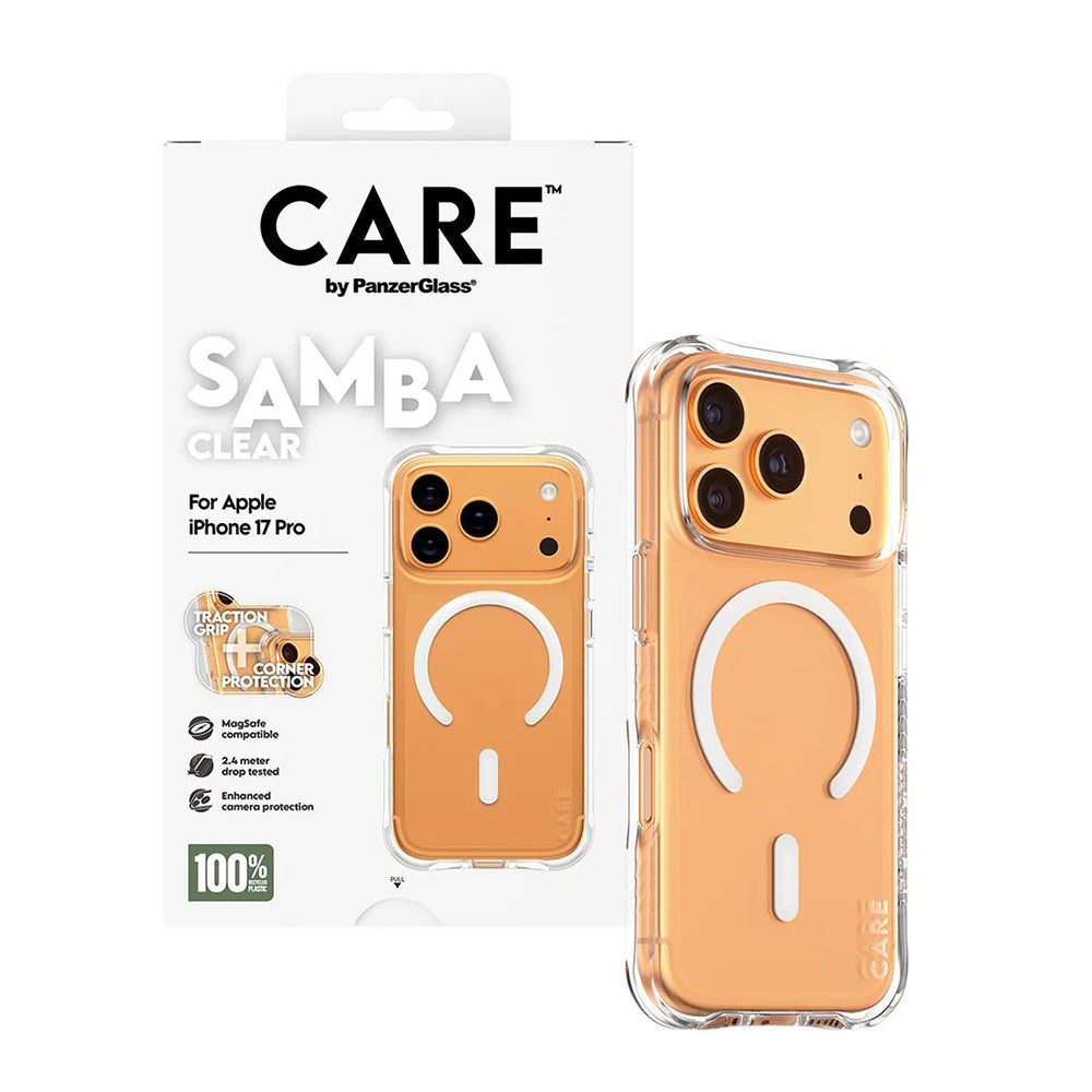 MagSafe hoesje voor Apple iPhone 17 Pro, PanzerGlass, Modieus, Transparant Wit