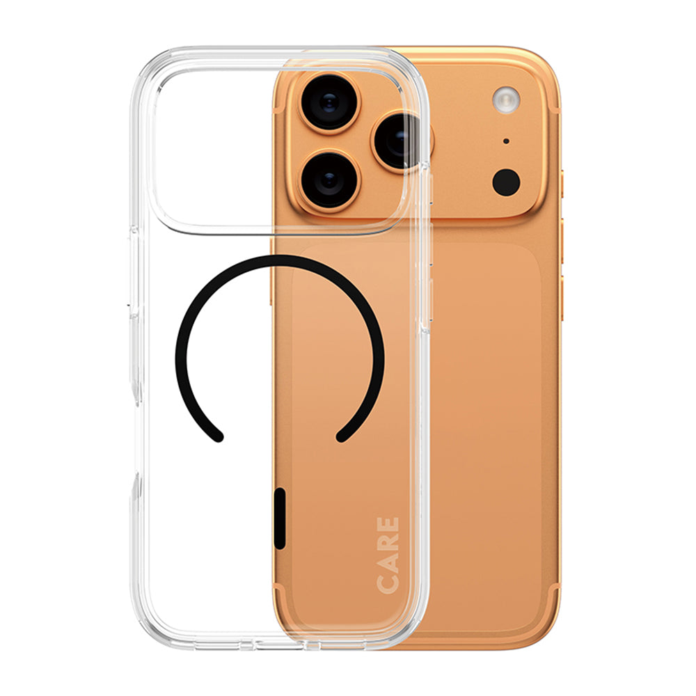 MagSafe hoesje voor Apple iPhone 17 Pro, PanzerGlass, Urban Explorer Care, Zwart Transparant