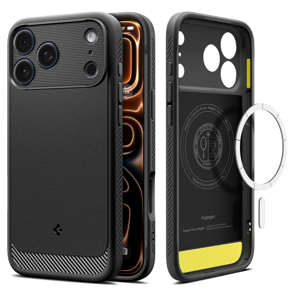 MagSafe Case for Apple iPhone 17 Pro, Spigen, Rugged Armor, Matte Black ACS10329