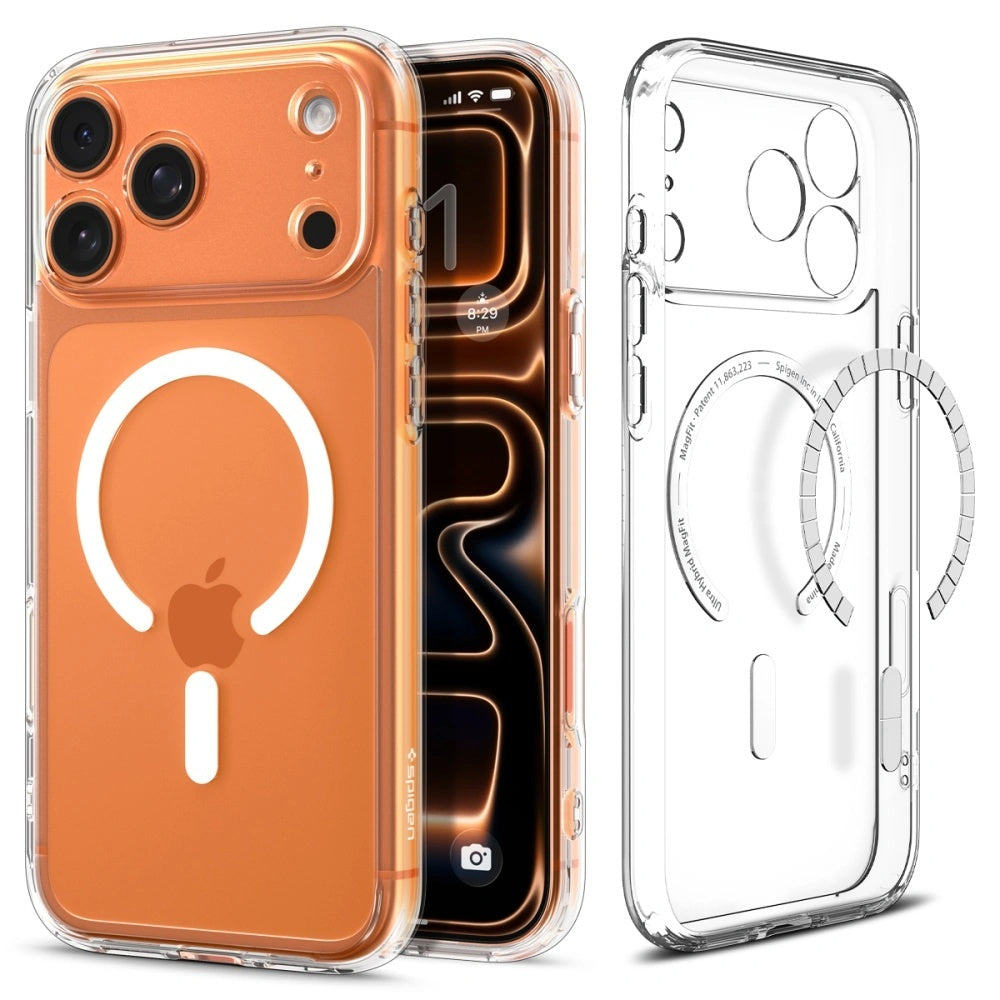 MagSafe hoesje voor Apple iPhone 17 Pro, Spigen, Ultra Hybrid, Wit ACS10346
