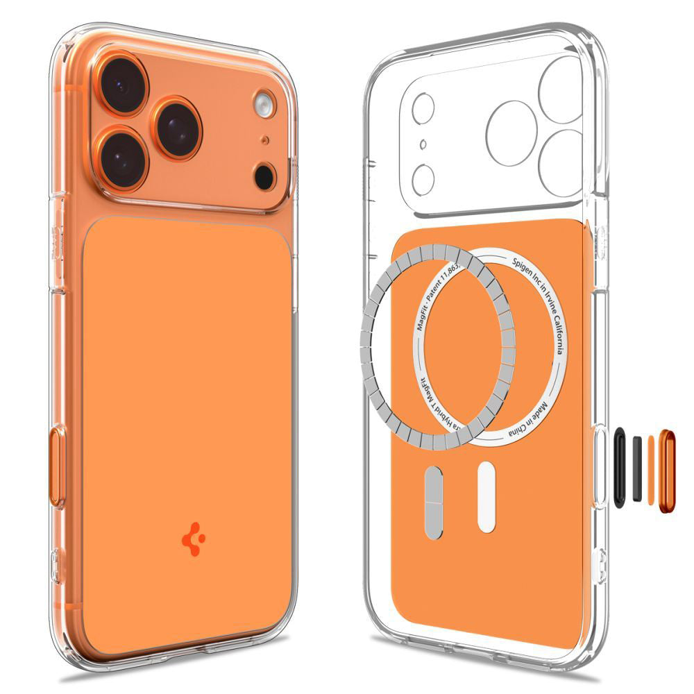 MagSafe hoesje voor Apple iPhone 17 Pro, Spigen, Ultra Hybrid T, Oranje ACS10477