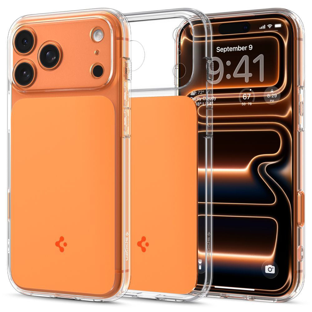 MagSafe hoesje voor Apple iPhone 17 Pro, Spigen, Ultra Hybrid T, Oranje ACS10477