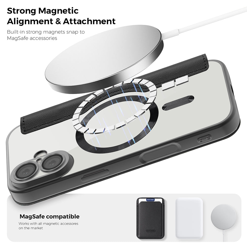 MagSafe hoes voor Apple iPhone 17 Pro, Techsuit, SmartMag Book, Blauw