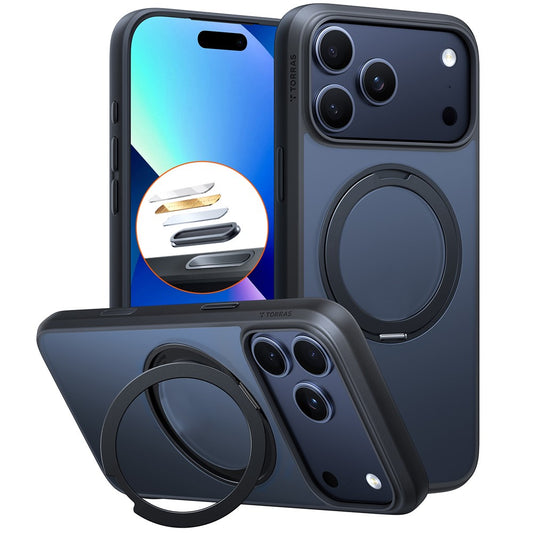 MagSafe Case for Apple iPhone 17 Pro, Torras, Ostand Pro, Black