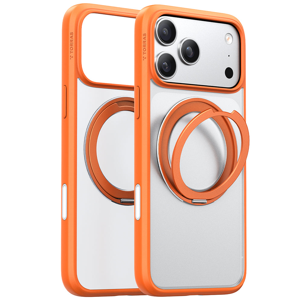 MagSafe hoes voor Apple iPhone 17 Pro, Torras, Ostand Pro, Oranje