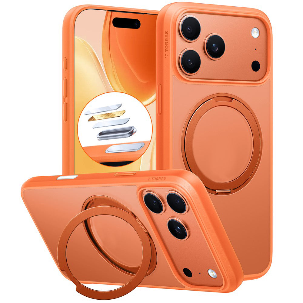 MagSafe hoes voor Apple iPhone 17 Pro, Torras, Ostand Pro, Oranje