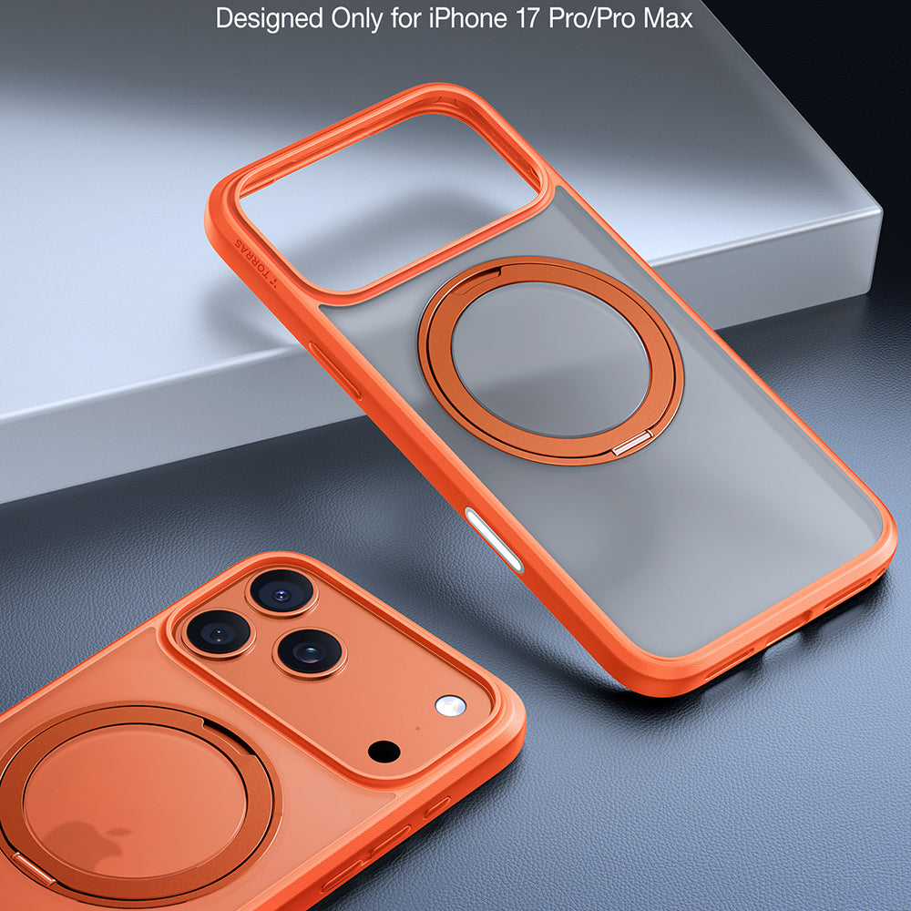 MagSafe hoes voor Apple iPhone 17 Pro, Torras, Ostand Pro, Oranje