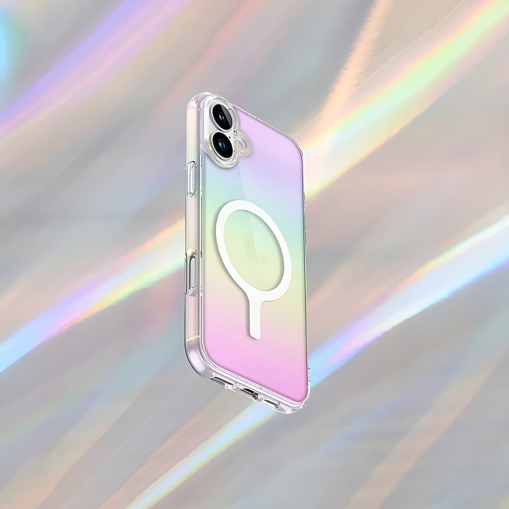 MagSafe hoesje voor Apple iPhone 17 Pro, UNIQ, Iridescia MagClick, Aurora