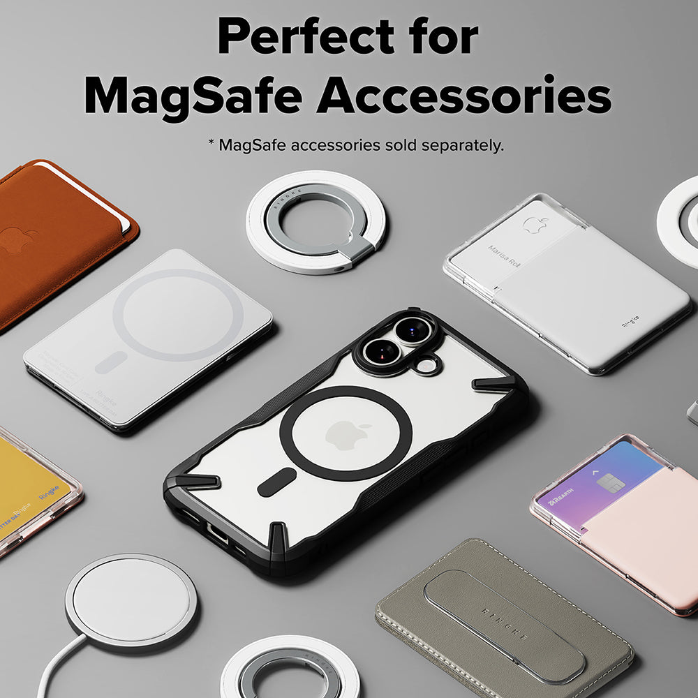 MagSafe hoesje voor Apple iPhone 17, Ringke, Fusion X, Zwart