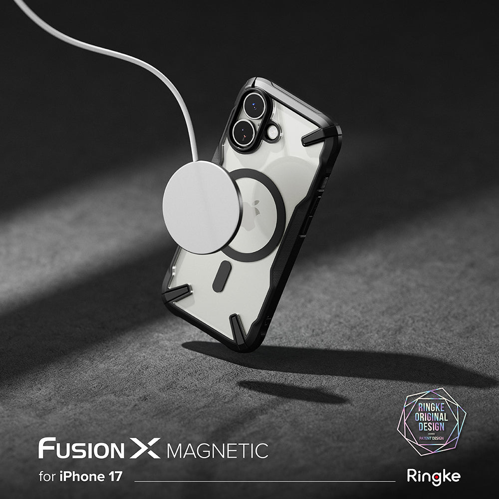 MagSafe hoesje voor Apple iPhone 17, Ringke, Fusion X, Zwart