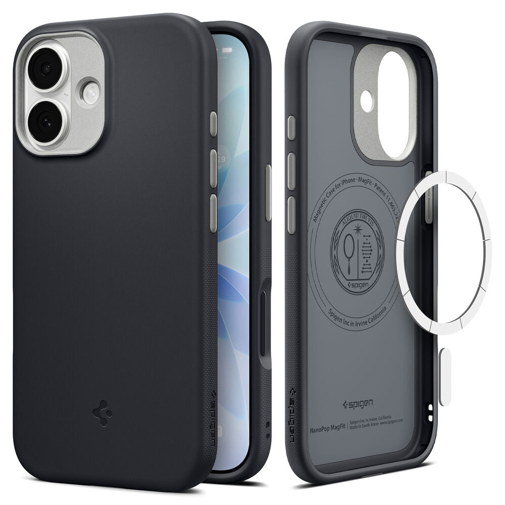 MagSafe hoesje voor Apple iPhone 17, Spigen, Caseology Nano Pop, Zwart ACS10366