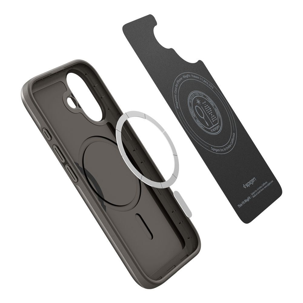 MagSafe Case for Apple iPhone 17, Spigen, Thin Fit, Gray ACS10375