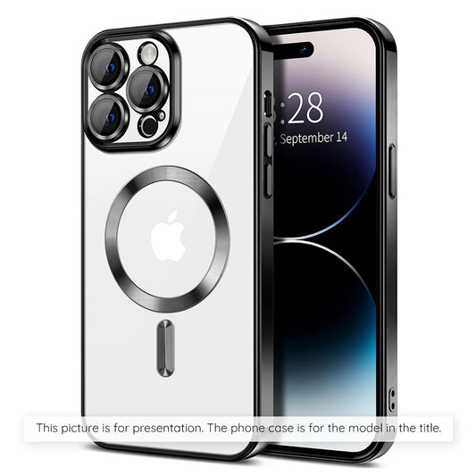 MagSafe hoesje voor Apple iPhone 17, Techsuit, Luxury Crystal, Zwart