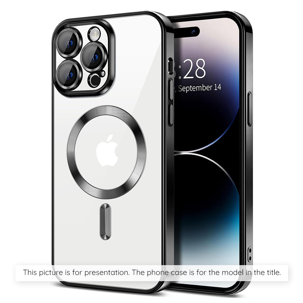 MagSafe hoesje voor Apple iPhone 17, Techsuit, Luxury Crystal, Zwart