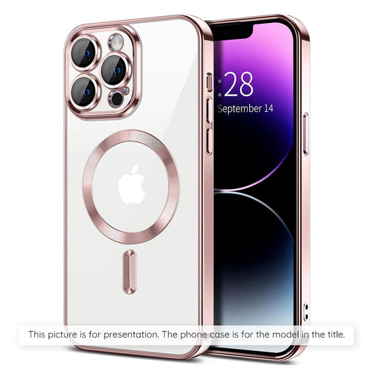 MagSafe hoesje voor Apple iPhone 17, Techsuit, Luxury Crystal, Roze