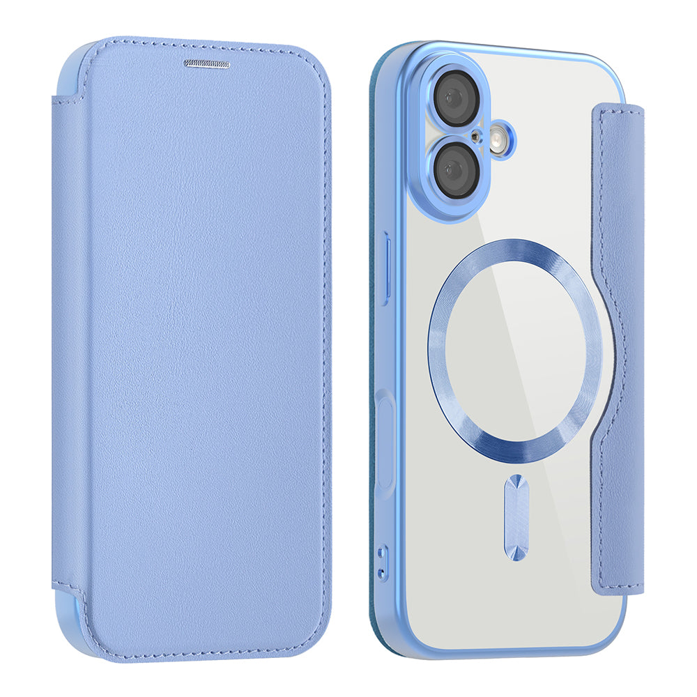 MagSafe hoes voor Apple iPhone 17, Techsuit, SmartMag Book, Blauw