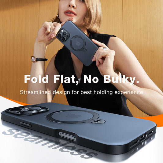 MagSafe hoesje voor Apple iPhone 17, Torras, Ostand Spin, Transparant