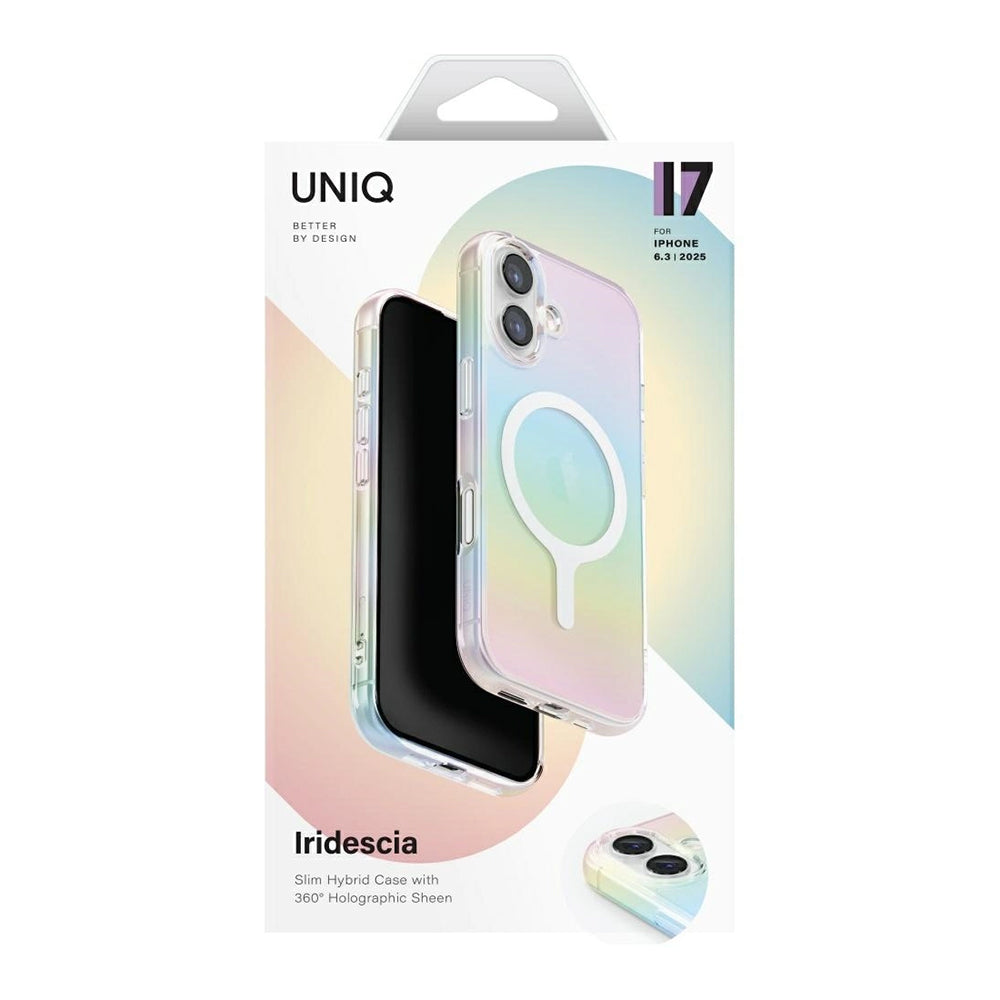 MagSafe hoesje voor Apple iPhone 17, UNIQ, Iridescia MagClick, Meerkleurig