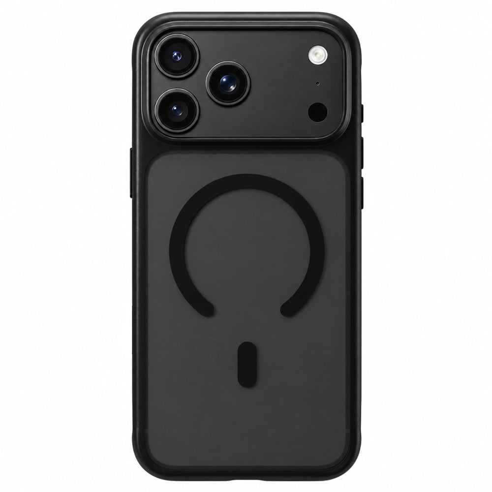 MagSafe-hoesje voor Apple iPhone 18 Pro / 17 Pro, Blueo, huidvriendelijk en schokbestendig, satijnzwart