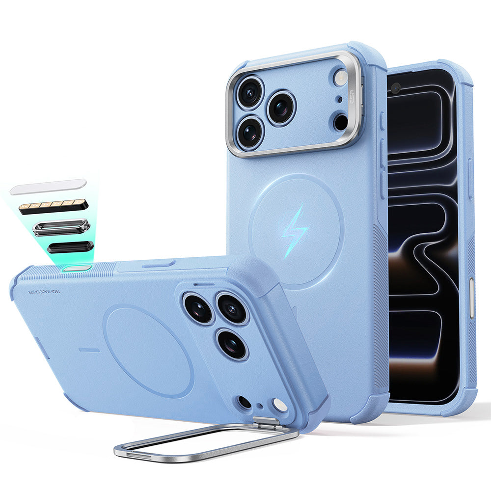 MagSafe-hoes voor Apple iPhone 18 Pro / 17 Pro, ESR, Cyber Armor Kickstand, Blauw