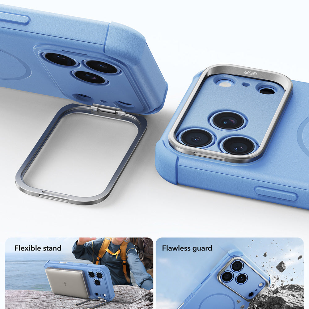 MagSafe-hoes voor Apple iPhone 18 Pro / 17 Pro, ESR, Cyber Armor Kickstand, Blauw