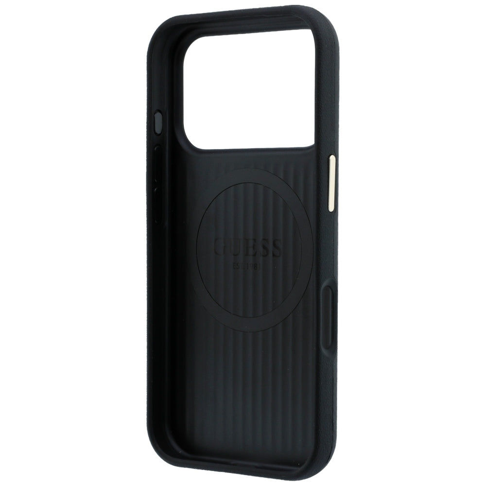 MagSafe-hoes voor Apple iPhone 18 Pro / 17 Pro, Guess, Kevlar Driehoek Logo, Zwart