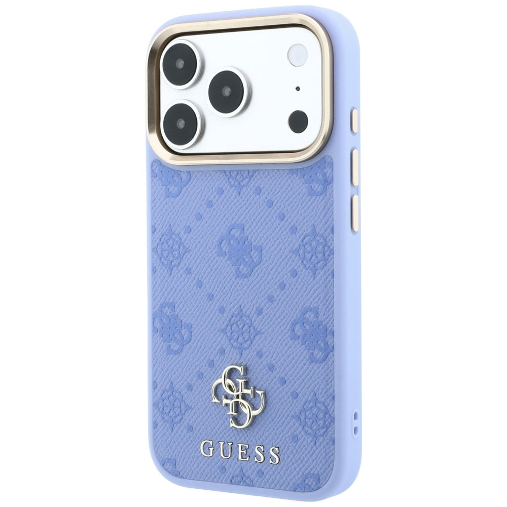 MagSafe-hoesje voor Apple iPhone 18 Pro / 17 Pro, Guess, Peony 4G Small Logo, Blauw