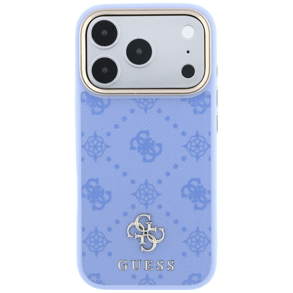 MagSafe-hoesje voor Apple iPhone 18 Pro / 17 Pro, Guess, Peony 4G Small Logo, Blauw