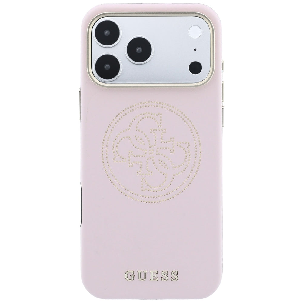 MagSafe-hoesje voor Apple iPhone 18 Pro / 17 Pro, Guess, Geperforeerd 4G, Roze