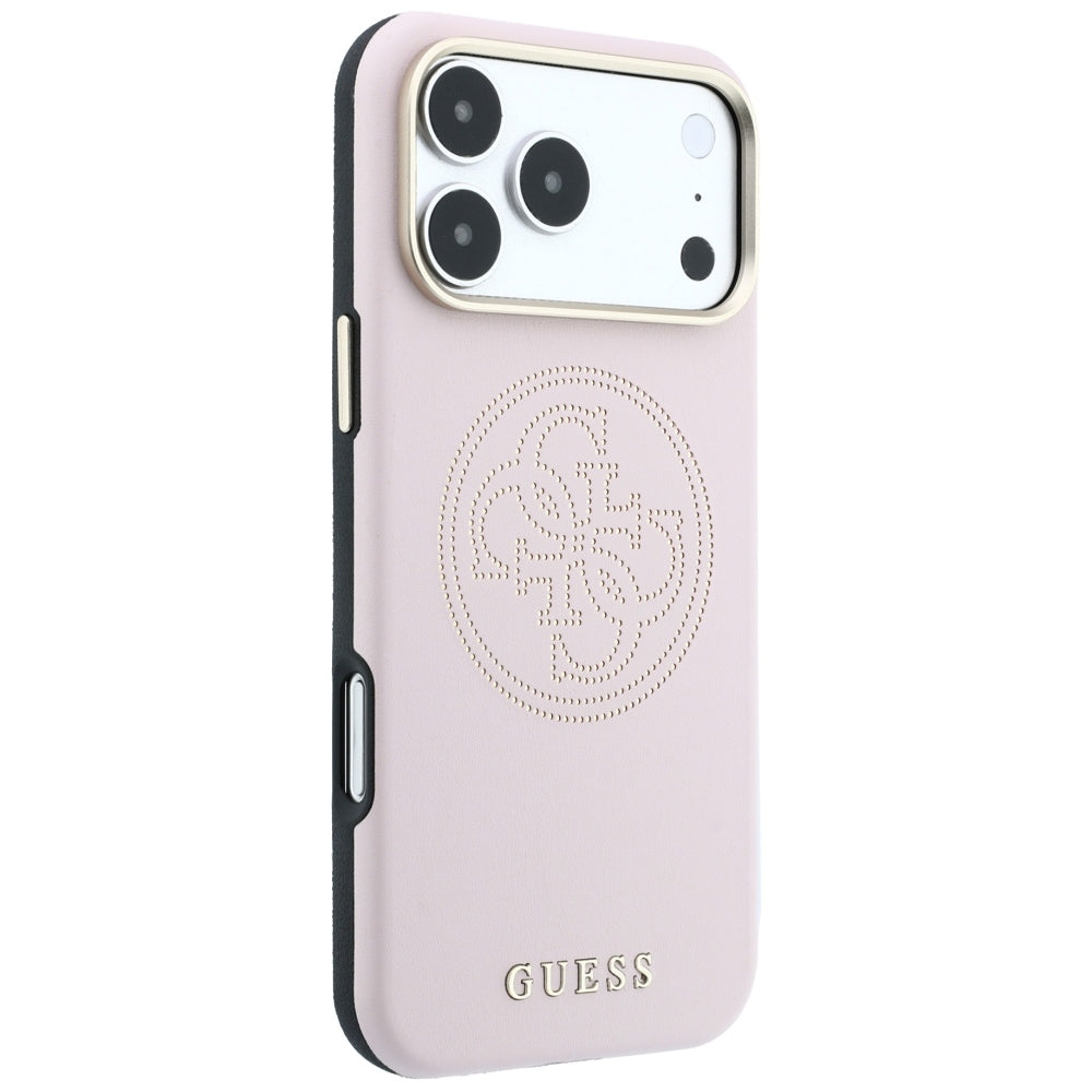 MagSafe-hoesje voor Apple iPhone 18 Pro / 17 Pro, Guess, Geperforeerd 4G, Roze