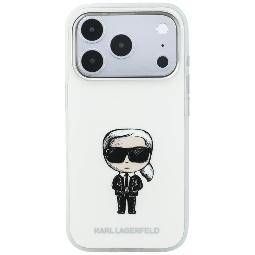 MagSafe-hoes voor Apple iPhone 18 Pro / 17 Pro, Karl Lagerfeld, HC IML Ikonik Sketch Print, Beige