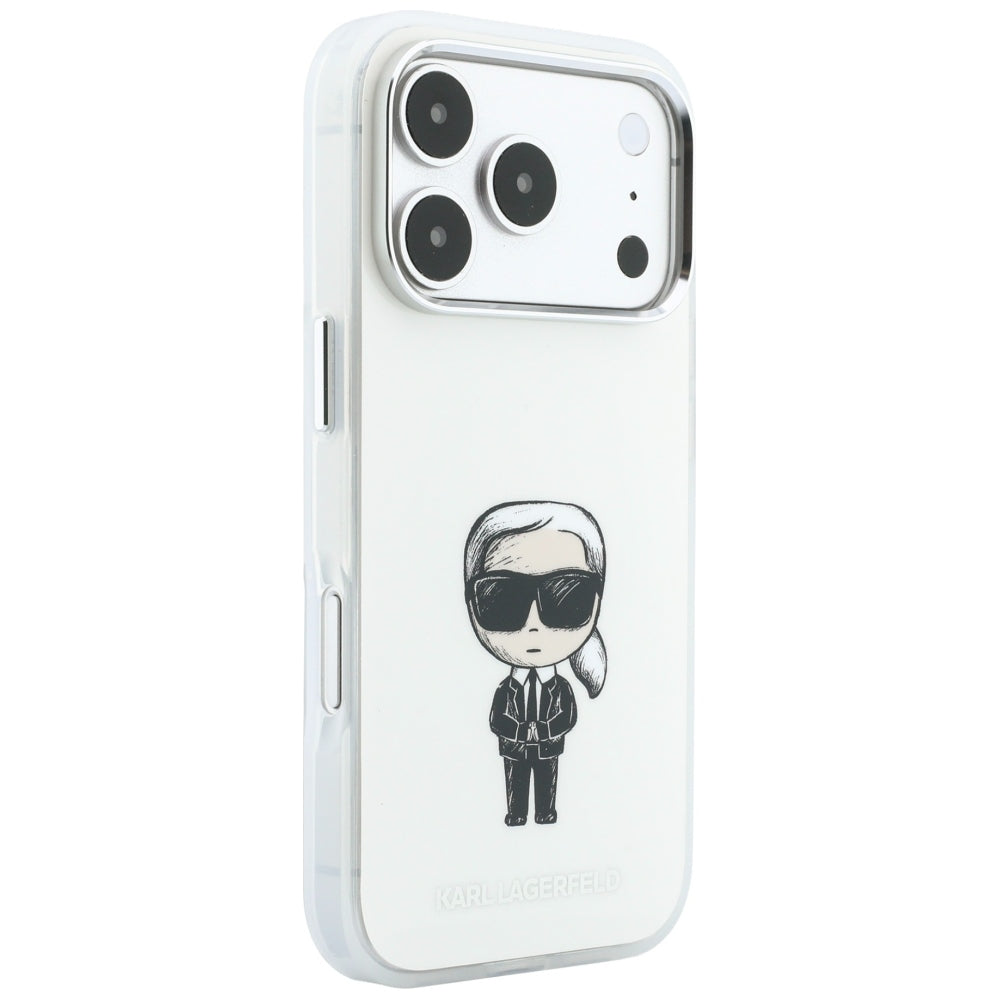 MagSafe-hoes voor Apple iPhone 18 Pro / 17 Pro, Karl Lagerfeld, HC IML Ikonik Sketch Print, Beige