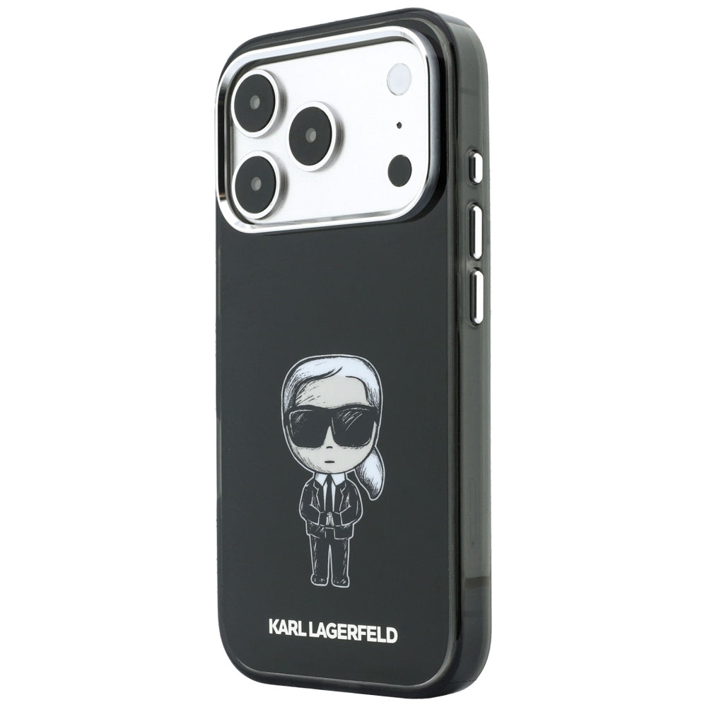 MagSafe-hoes voor Apple iPhone 18 Pro / 17 Pro, Karl Lagerfeld, HC IML Ikonik Sketch Print, Zwart