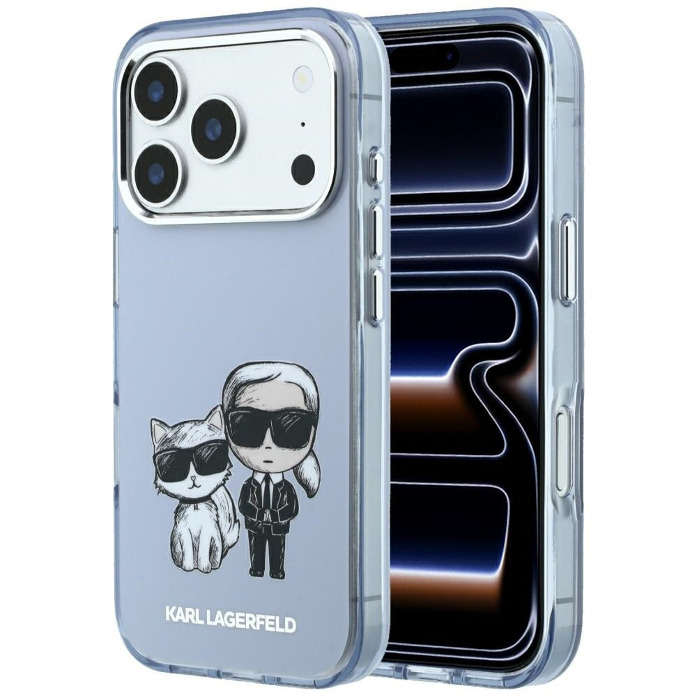 MagSafe-hoesje voor Apple iPhone 18 Pro / 17 Pro, Karl Lagerfeld, IML KC Bodies Sketch Print, Blauw