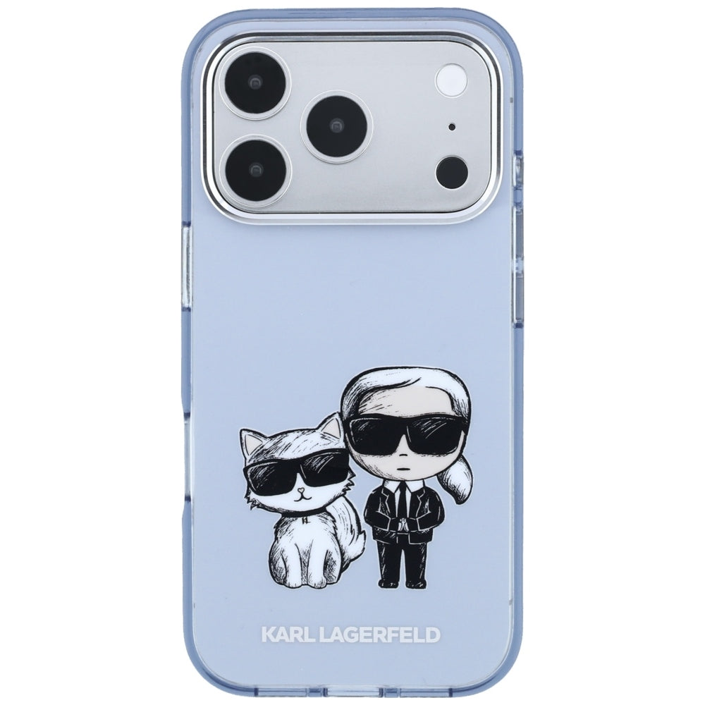 MagSafe-hoesje voor Apple iPhone 18 Pro / 17 Pro, Karl Lagerfeld, IML KC Bodies Sketch Print, Blauw