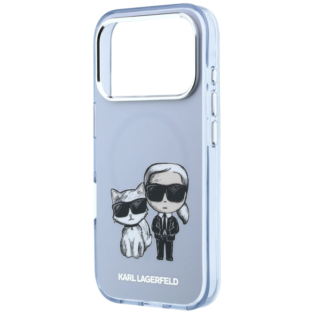 MagSafe-hoesje voor Apple iPhone 18 Pro / 17 Pro, Karl Lagerfeld, IML KC Bodies Sketch Print, Blauw